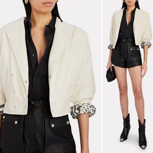 MOTHER THE BIG TIME JACKET - EGRET DRUNK IN LOVE Size Medium